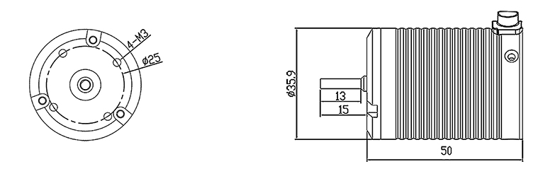 X-TEAM 3650遙控電動船模無刷電機