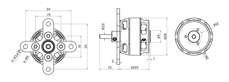 X-TEAM 2220外轉(zhuǎn)子固定翼航模無(wú)刷電機(jī)