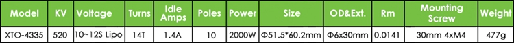 X-TEAM 4335外轉(zhuǎn)子固定翼航模無刷電機