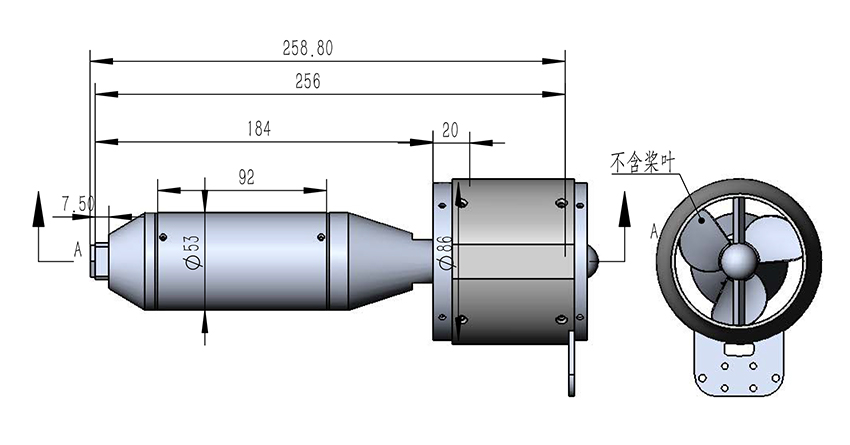 X-TEAM 5050水下推進(jìn)器全防水無刷電機(jī)